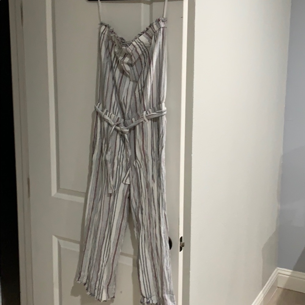 Strapless cloth and stone jumpsuits with pockets!